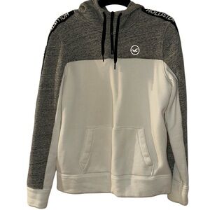 Hollister Half-Zip Hoodie – Heather Grey Fleece – Men’s Size Small